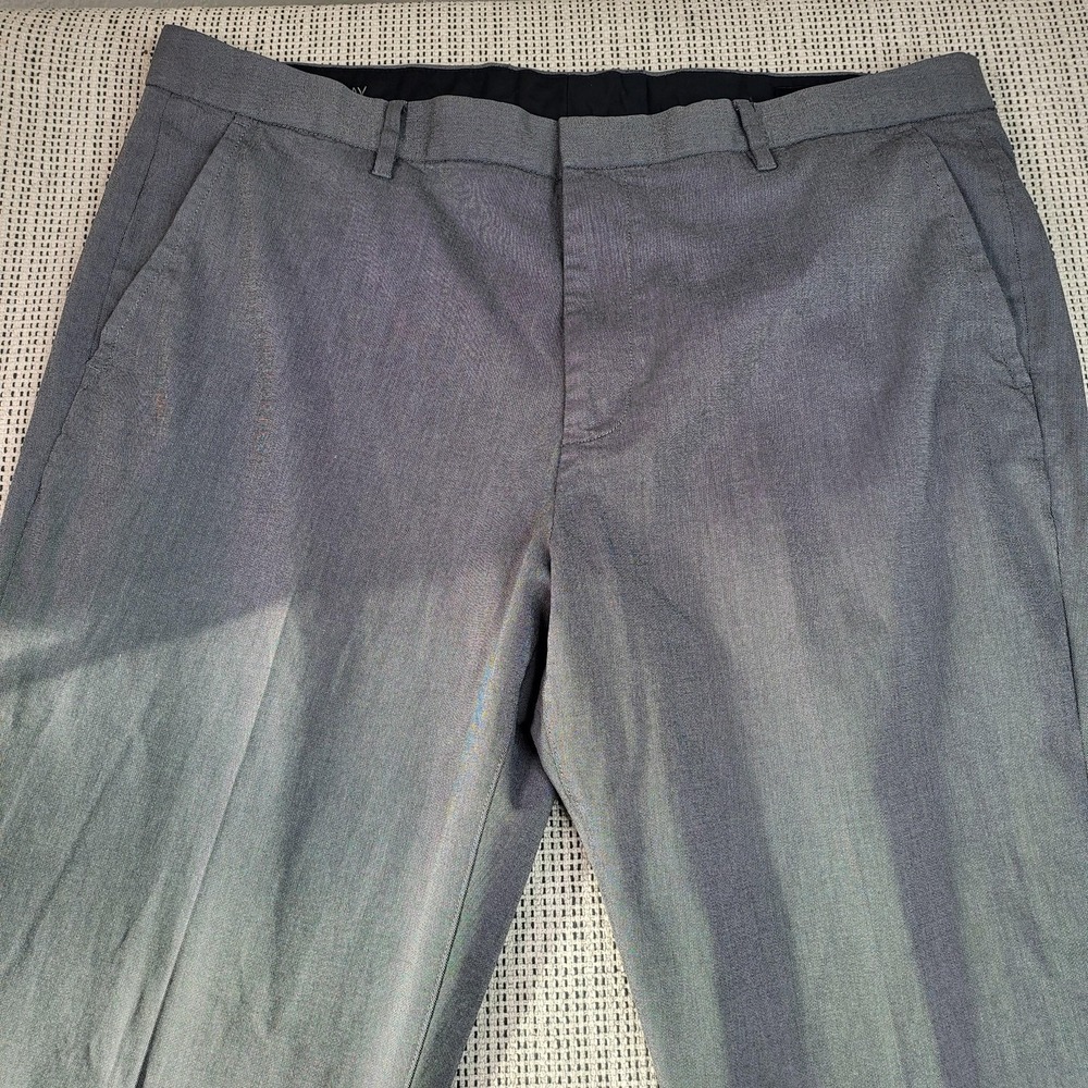 Bonobos Dress Pants Mens 39x34 Gray Straight Leg Flat Front Office Business